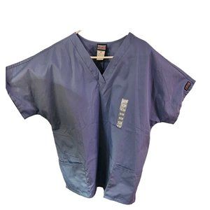 Cherokee Scrub Workwear XL Top Style 4700 3 Pockets Blue  Unisex V-Neck  New